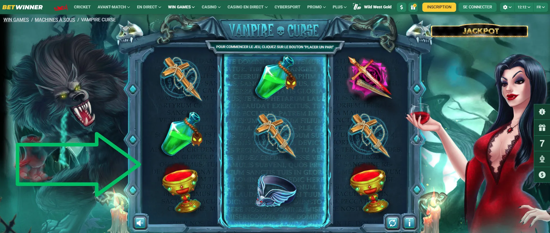 Fonctionnalités de Vampire Curse