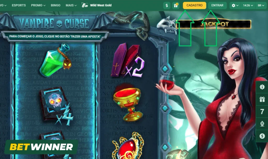 Registro e Login BetWinner