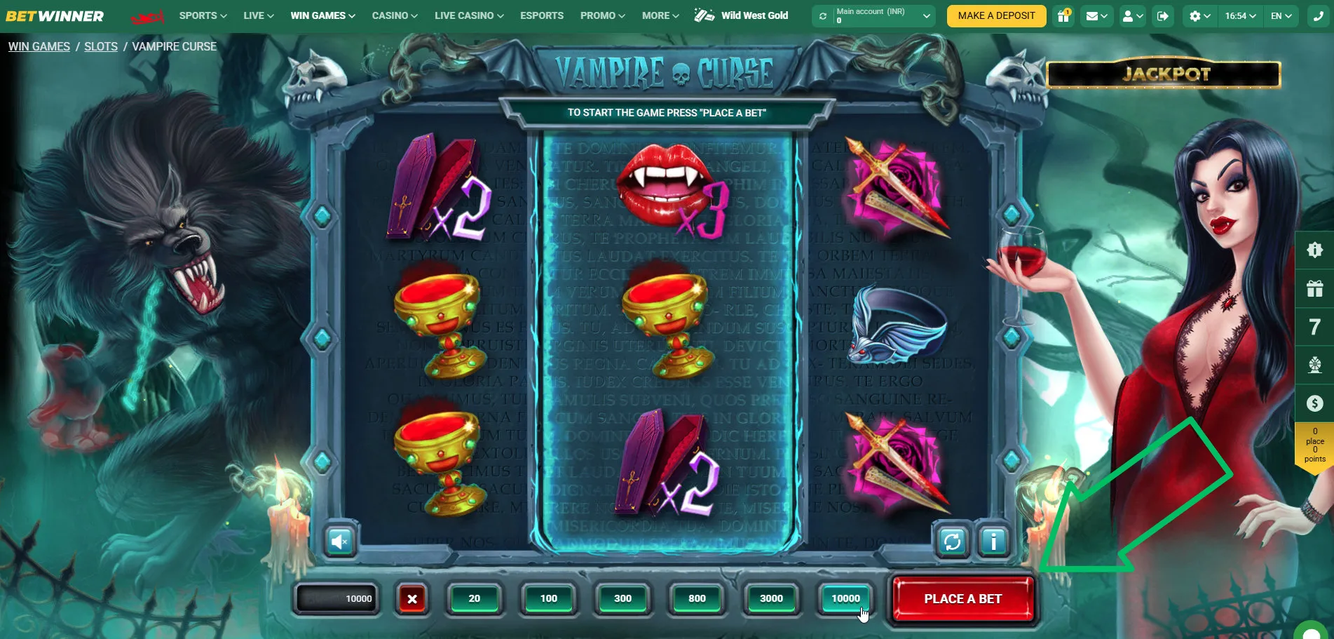 Vampire Curse Volatility Win