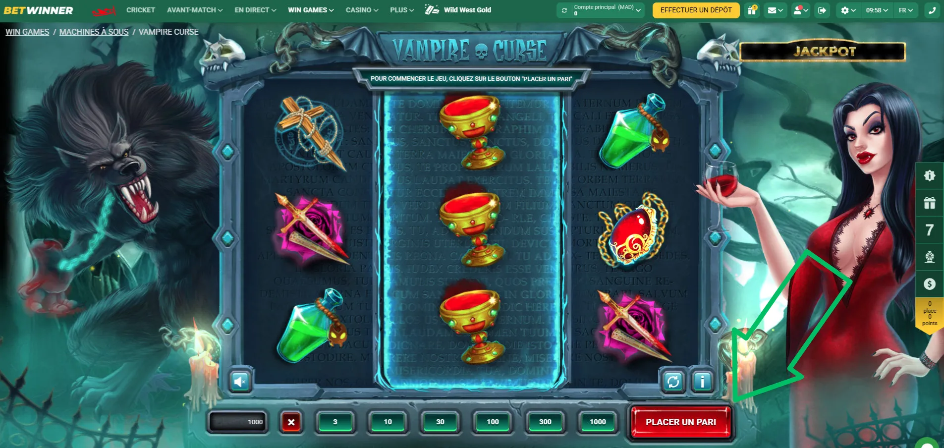 RTP Volatilité Vampire Curse