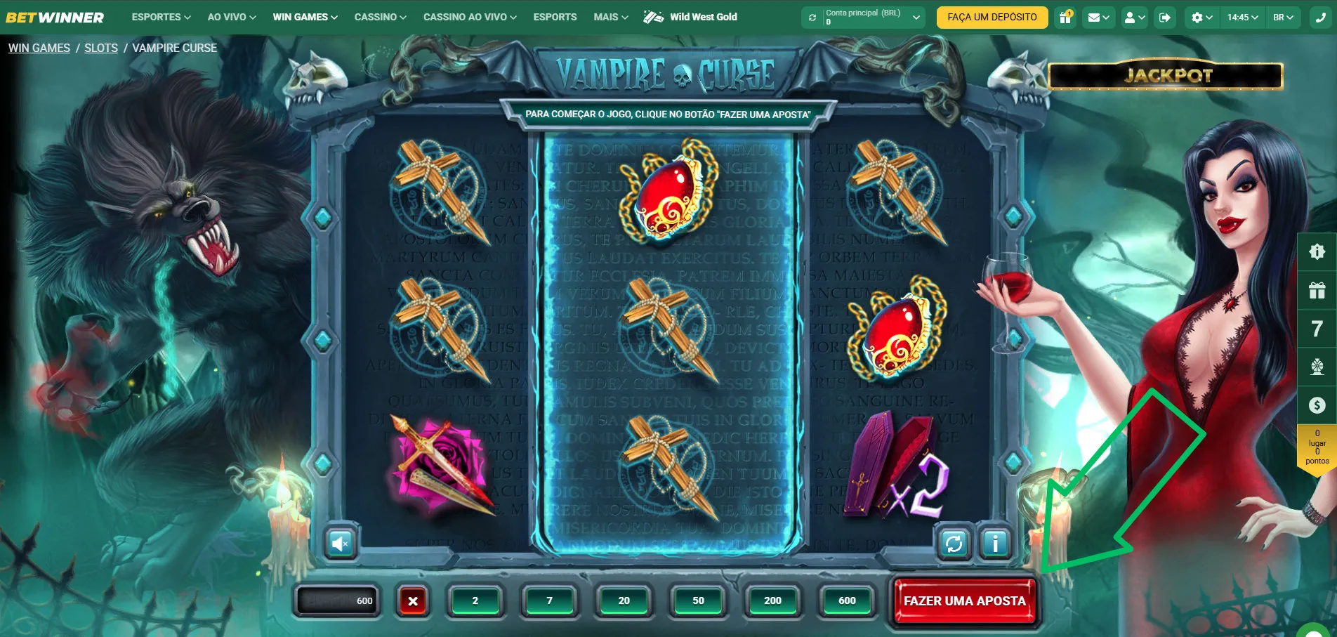 RTP Volatilidade Vampire Curse
