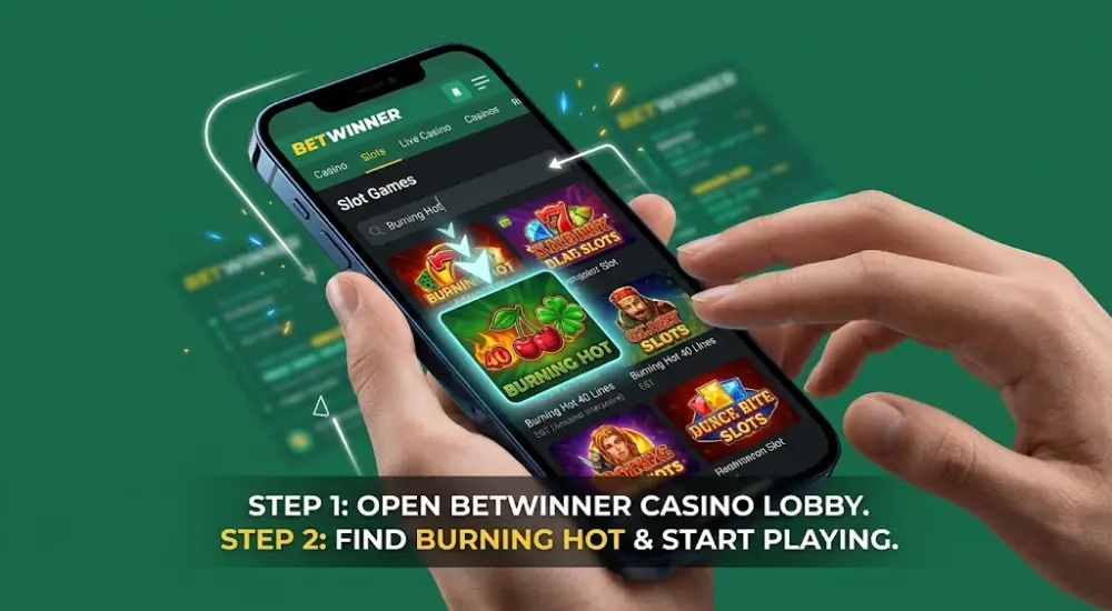 How to Play Burning Hot on BetWinner