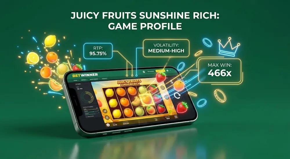 Juicy Fruits Sunshine Rich: RTP, волатильность и максимальный выигрыш